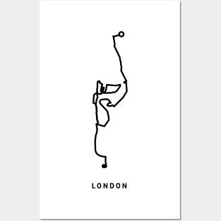 London Marathon Course Map Posters and Art